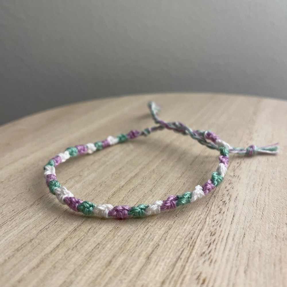Purple Mint Woven Bracelet